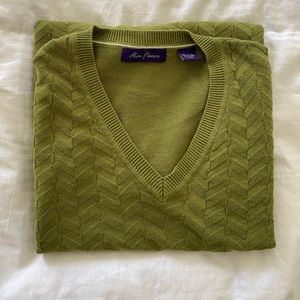 Alan Flusser Men’s Sweater Vest XXL Pullover 100% Cotton V Neck